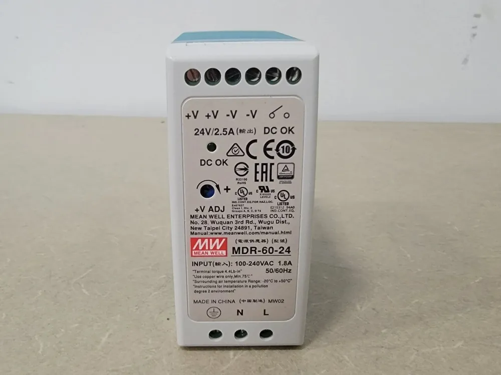1.8 Amp 240 Volts DIN Rail Power Supply MDR-60-24