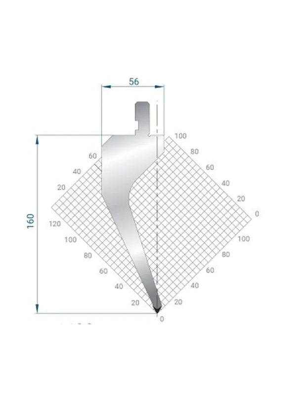 Part No. 1190 @ 805mm 60 Degree Straight Punch (Segmented)