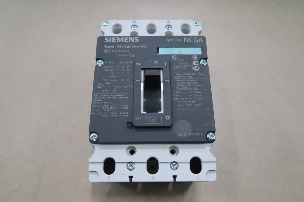 90 Amp, 3 Pole, 600Y/347 Volts Circuit Breaker Frame NCX3B090