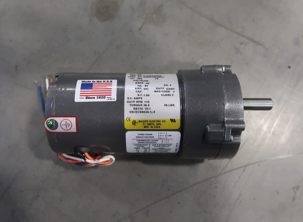 0.085 hp, 230 volts, 110 rpm Gearmotor