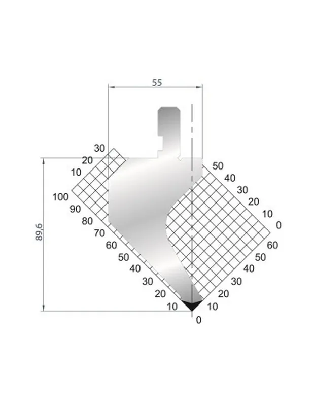 Part No. 1266 @ 415mm 88 Degree Gooseneck Punch