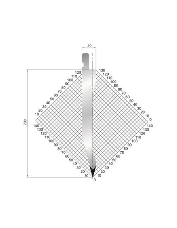 Part No. 1292 @ 415mm 30 Degree High Straight Punch