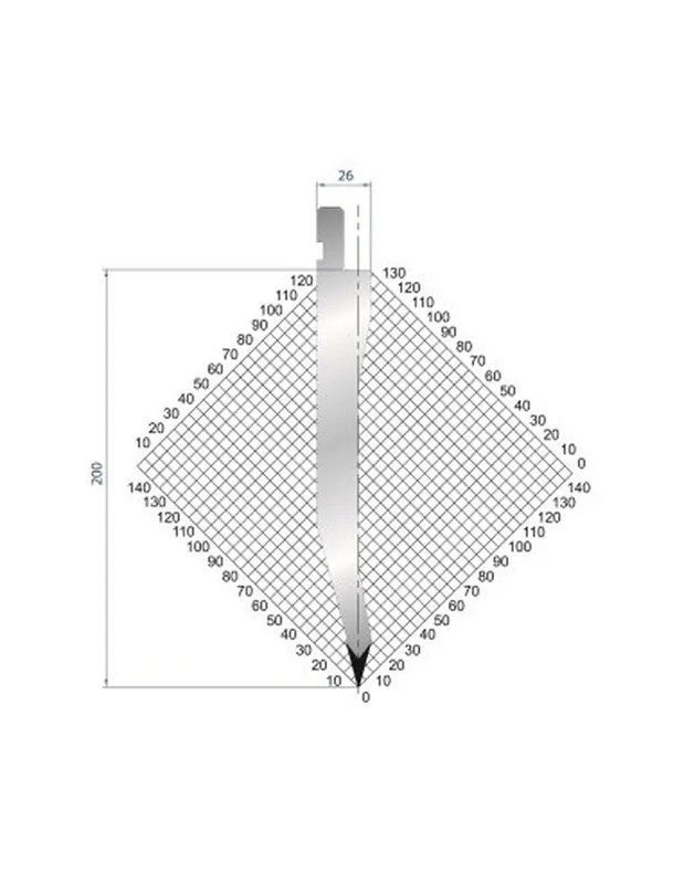 Part No. 1292 @ 805mm 30 Degree High Straight Punch (Segmented)