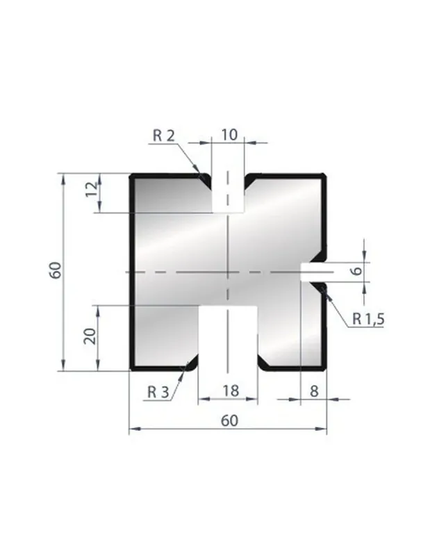 Part No. 2031 @ 835mm 3U Die
