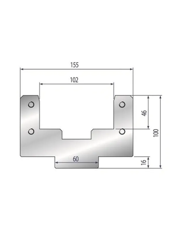 Part No. 2040 @ 835mm 100x50mm Polyurethane Insert Holder
