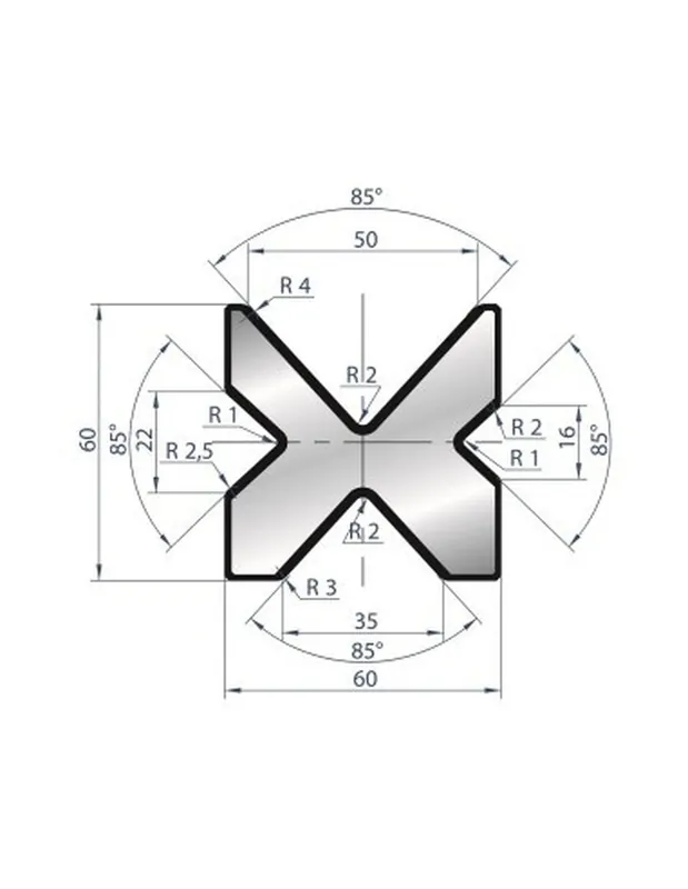 Part No. 2067 @ 415mm 85 Degree 4V Die