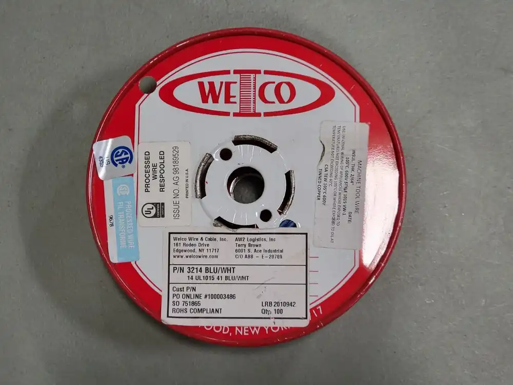UL1015-MTW Wire, 14AWG, 41/30 Strand, 600V, 0.142" OD, 3214