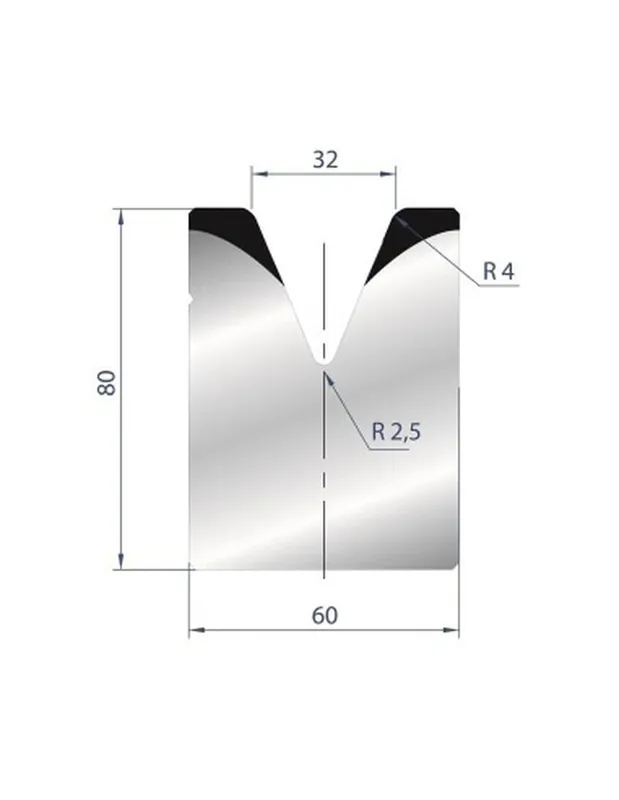 Part No. 2088 @ 415mm 45 Degree Single V Die