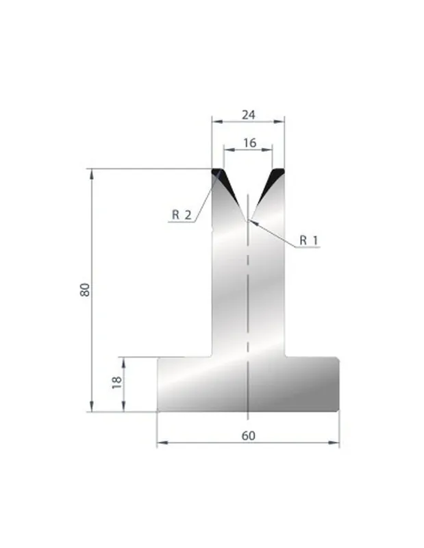 Part No. 3030 @ 415mm 45 Degree T Shape Die