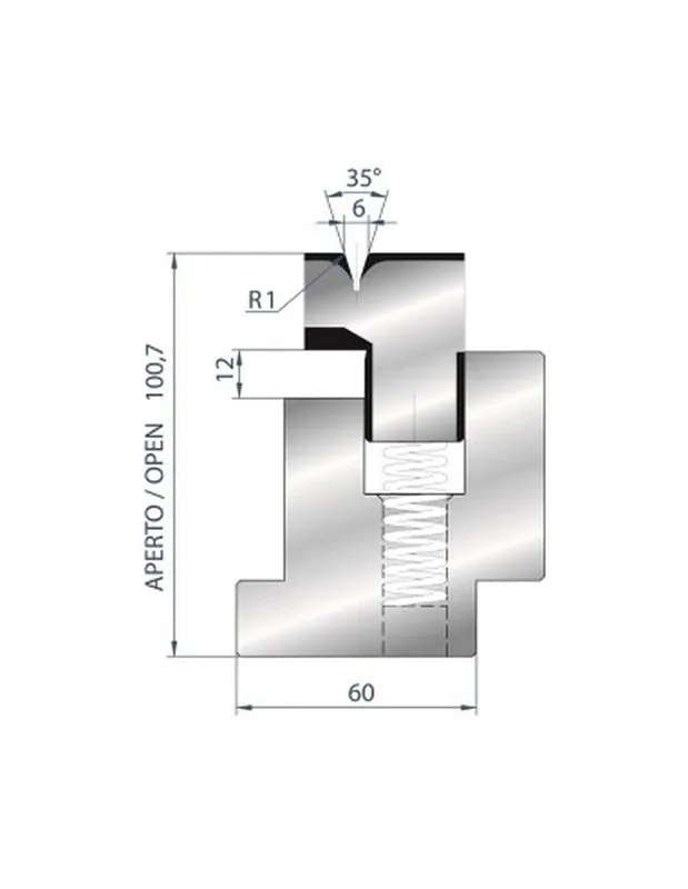 Part No. 3037/6 @ 835mm 35 Degree Hemming Die