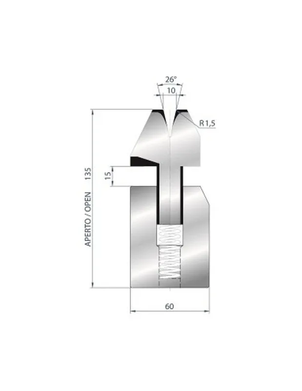 Part No. 3038 @ 835mm 26 Degree Hemming Die