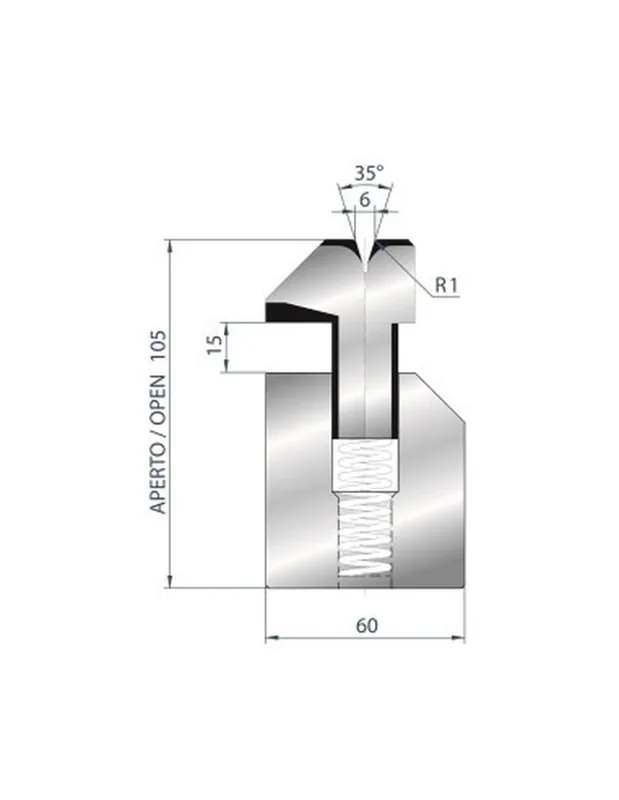Part No. 3039 @ 415mm 35 Degree Hemming Die