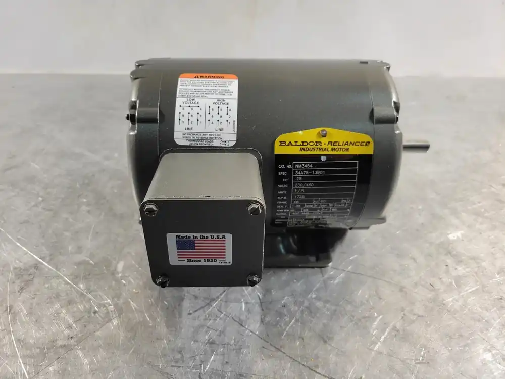 0.25 hp, 230/460 volts, 1725 rpm, 48 Electric Motor NM3454