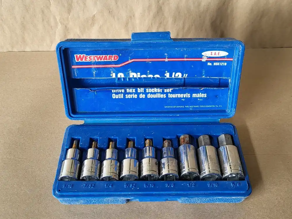 10 Piece - 1/2" Drive Hex Bit Socket Set HSK1210