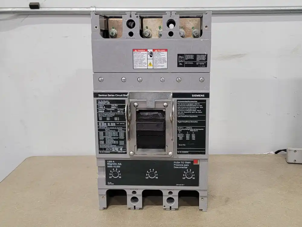 1200 Amp, 3-Pole, 600 volts Circuit Breaker HND63F120 w/ ND63T120 Trip