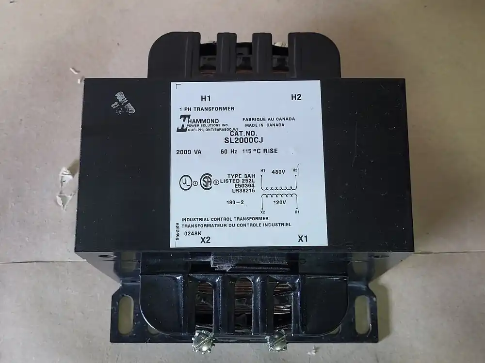 2000VA Industrial Control Transformer 480 pri. volts, 120 sec. volts SL2000CJ