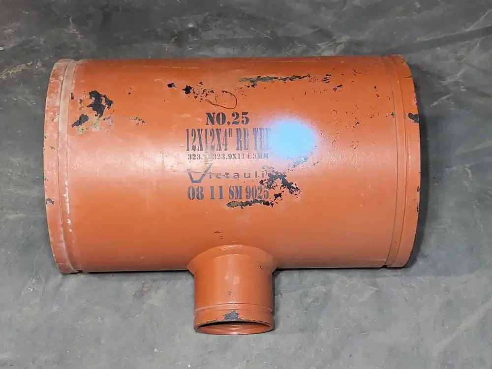 12"x12"x4" Grooved End Reducing Tee Fitting No. 25