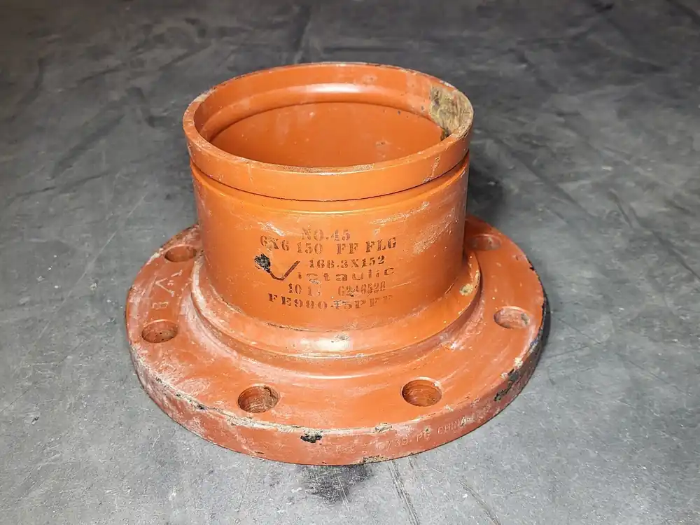 6"x6" No. 45F Class 150 Grooved Flat Face Flange Adapter FE98045PFF