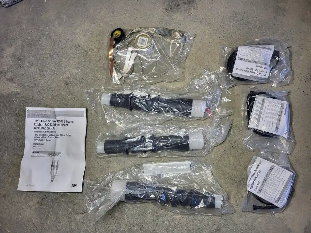 Cold Shrink QT-III Silicone Rubber 3/C Termination Kits 7600-S-3RJS