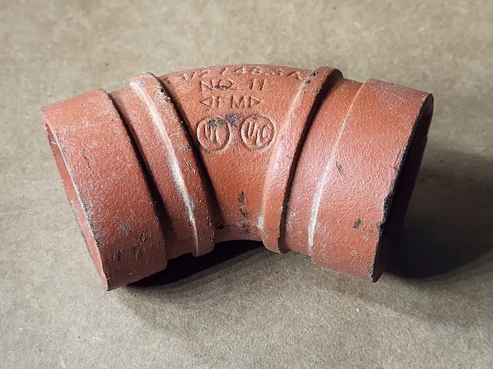 1-1/2" Grooved End 45deg Elbow Fitting No.11