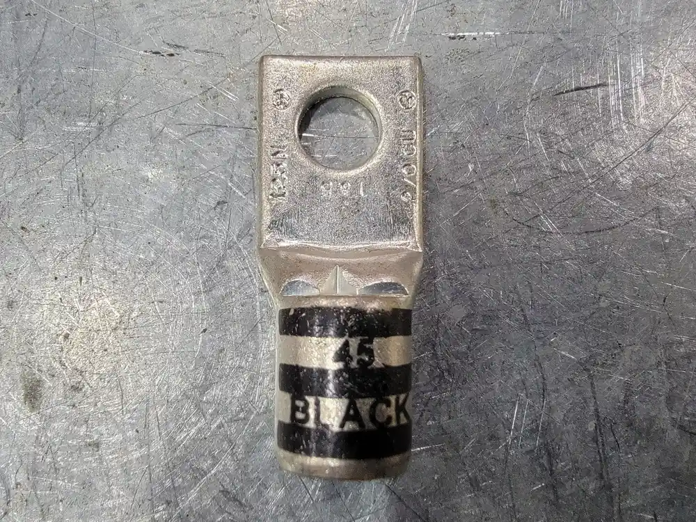 2/0 AWG 1 Hole Compression Lug Black Die 45, 54110 (Box of 10)
