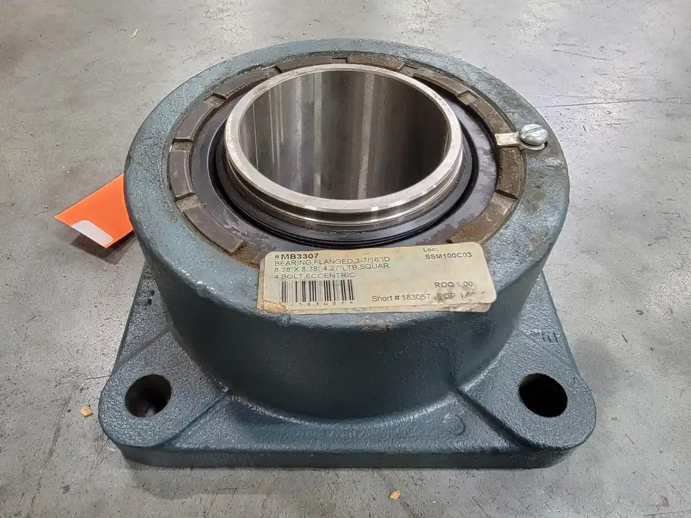 4- Bolt Square Flange Block Bearing No. MB3307, 3-7/16" Bore