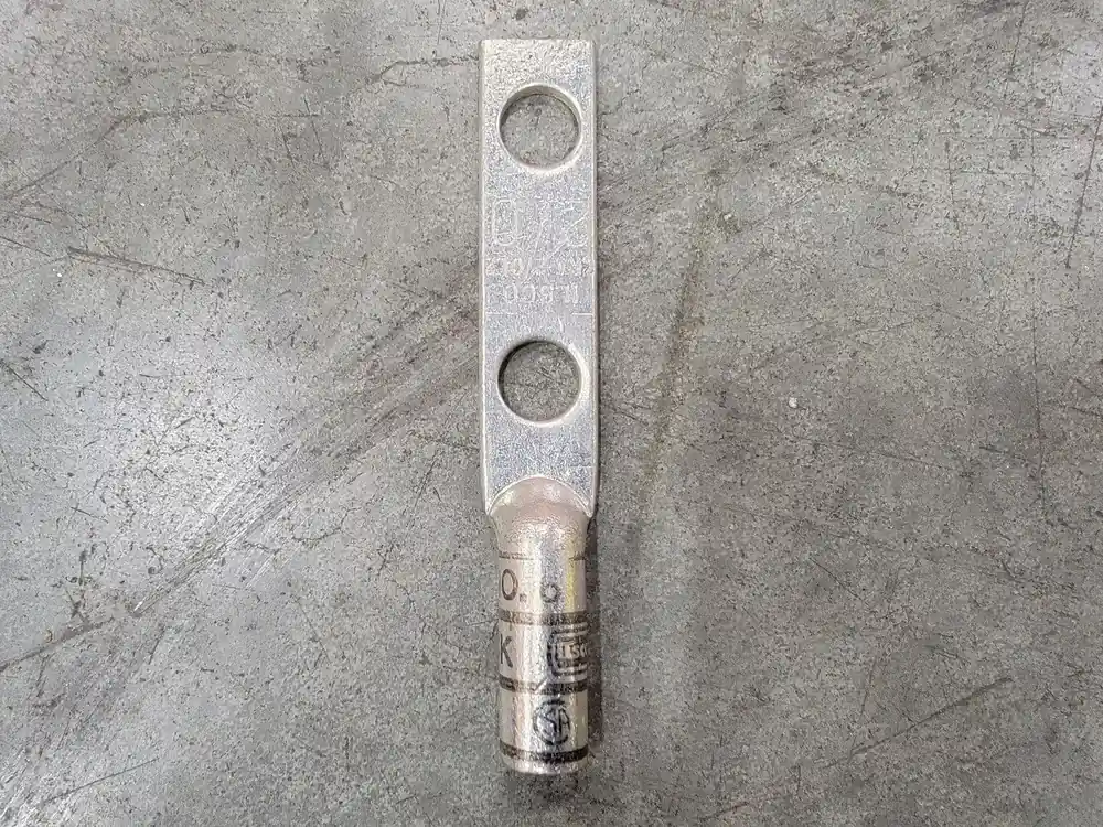 2/0 AWG 2 Hole Terminal Compression Lug Black Die No. CRA-2/0L2