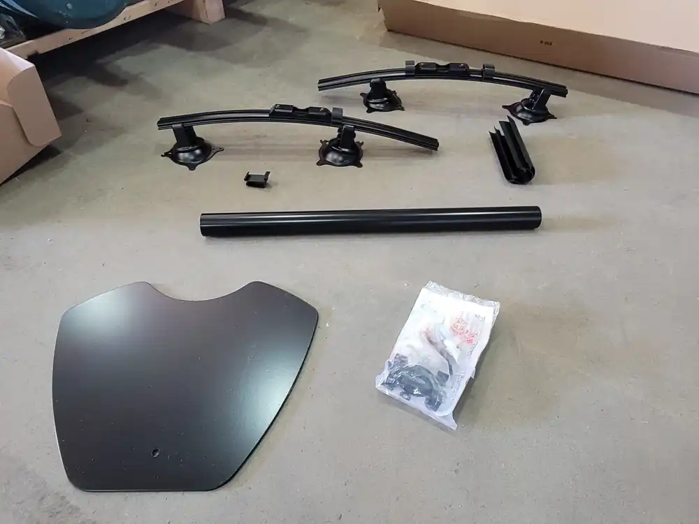 Widescreen Quad Monitor Table Stand (Black) & Accessories