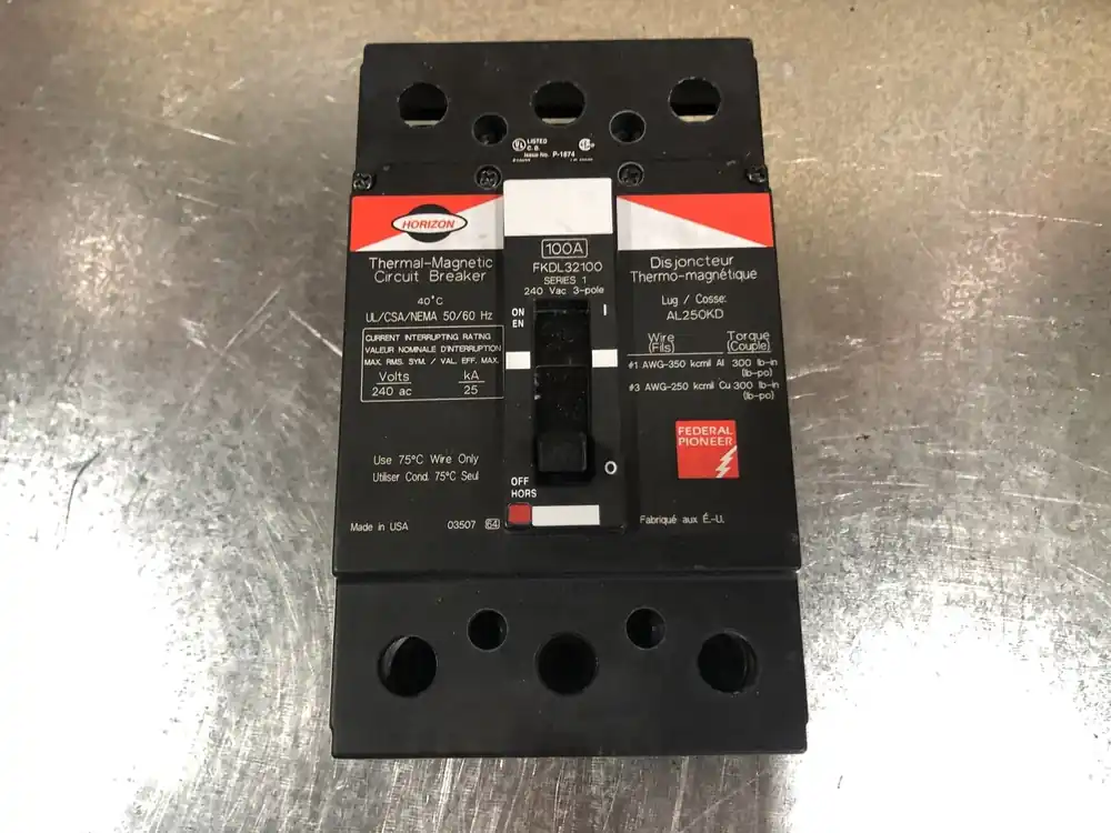 100 Amp, 3 Pole, 240 volts Circuit Breaker FKDL32100