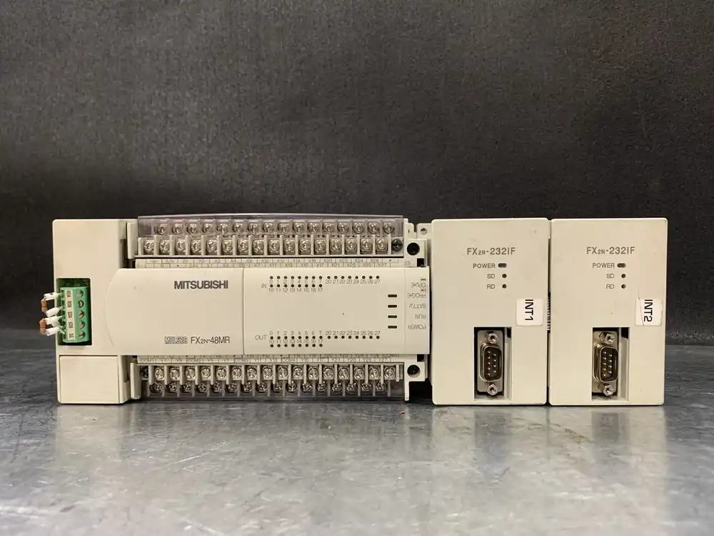 Programmable Logic Controller FX2N-48MR w/ 2 x Interface Module