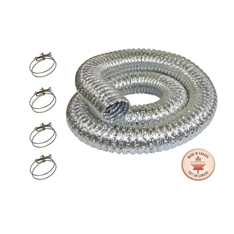 3" x 8‘ Fireproof Metal Dust Collection Hose Kit