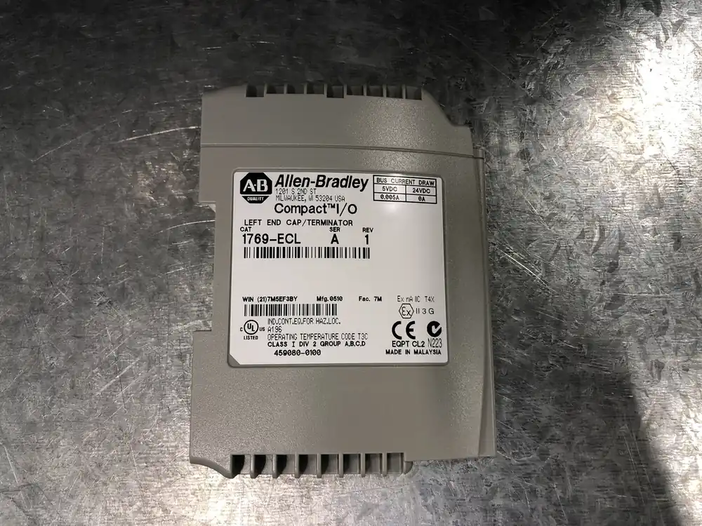 Relay Output Module Compact I/O End Cap No. 1769-ECL