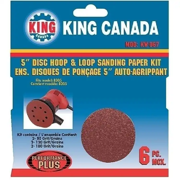 Performance Plus 6 pc. Random Orbit Sander 5" Sanding Paper Kit No. KW-067