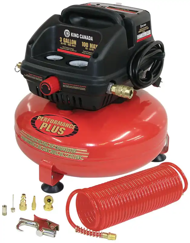 Performance Plus 3 Gallon Oil-Free Air Compressor Kit No. 8438