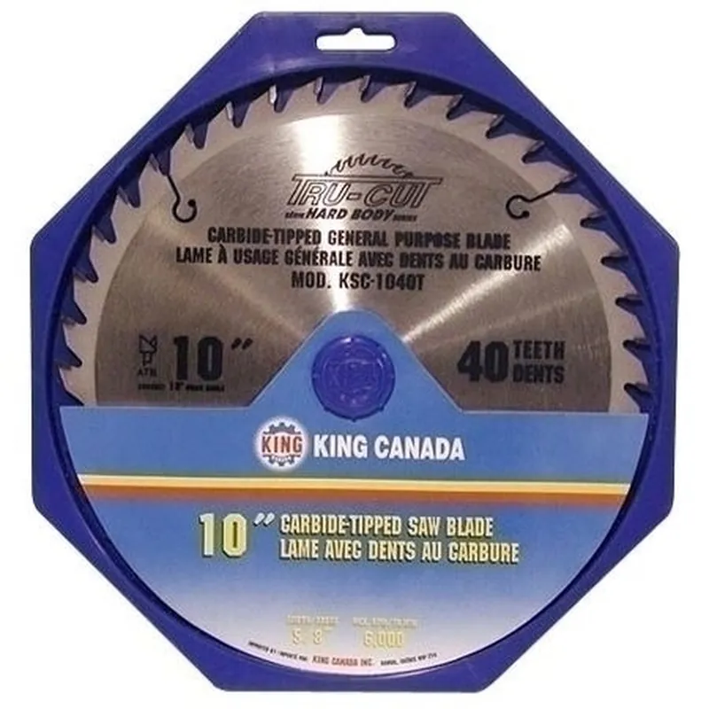 10" x 40T Tungsten Carbide Tipped Saw Blade No. KSC-1040T