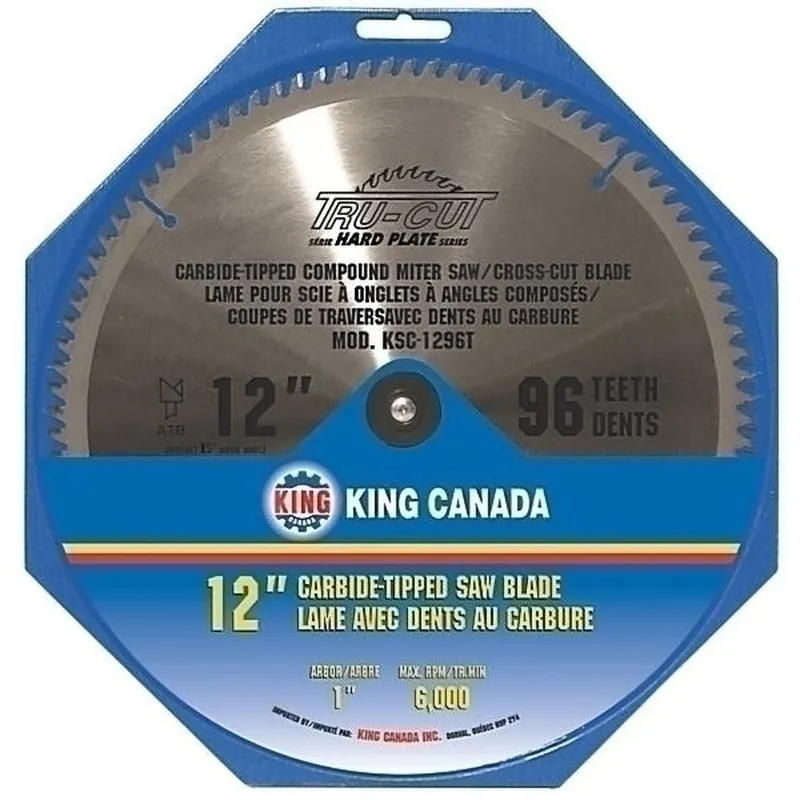 12" x 96T Tungsten Carbide Tipped Saw Blade No. KSC-1296T