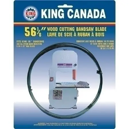 56-1/8" x .014" x 3/8" - 8 TPI Wood Cutting Bandsaw Blade No. KBB-10-8