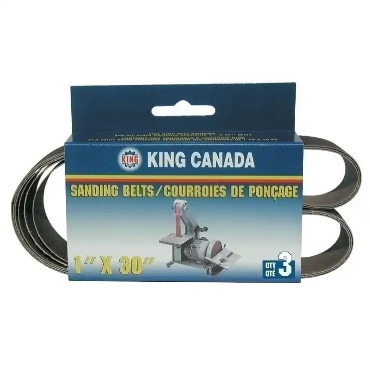 3 pc. 1" x 30" 60 Grit Wood Sanding Belt Kit No. SB-130-K-60