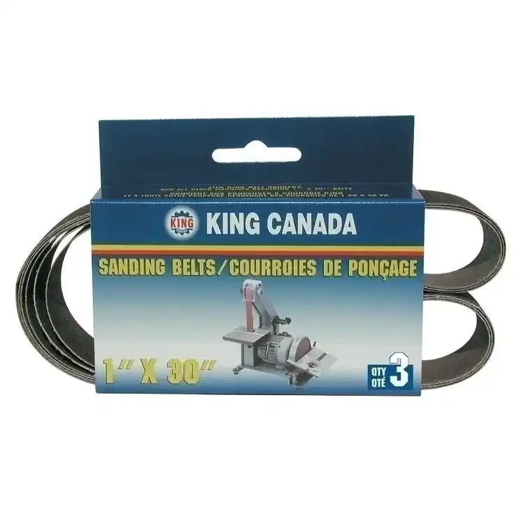 3 pc. 1" x 30" 80 Grit Wood Sanding Belt Kit No. SB-130-K-80