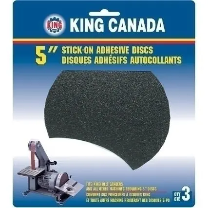3 pc. 5" 60 Grit Wood Sanding Disc Kit No. SD-5-K-60