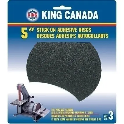 3 pc. 5" 120 Grit Wood Sanding Disc Kit No. SD-5-K-120