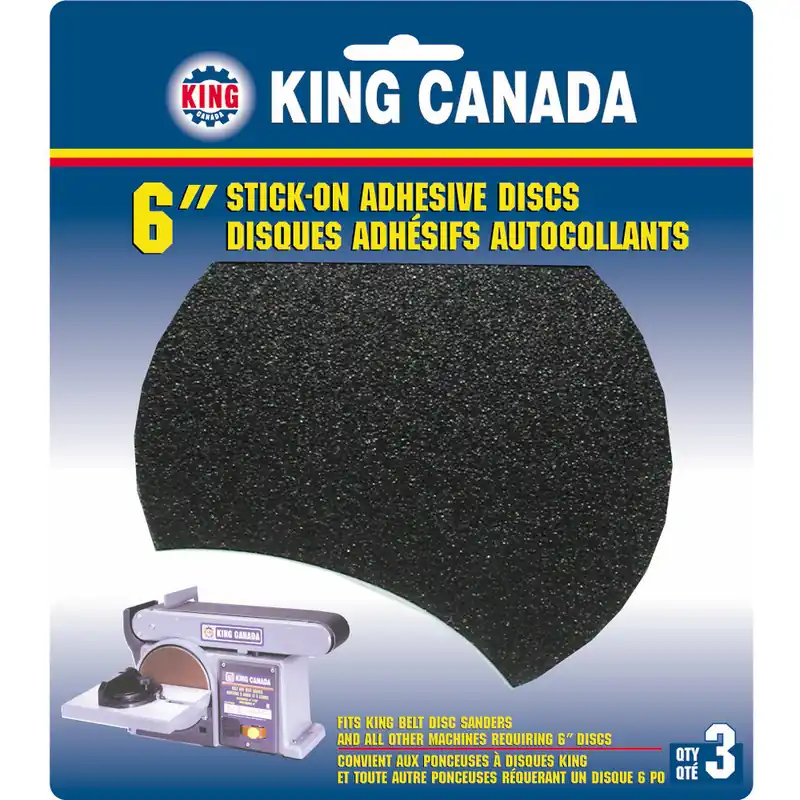 3 pc. 6" 120 Grit Wood Sanding Disc Kit No. SD-6-K-120