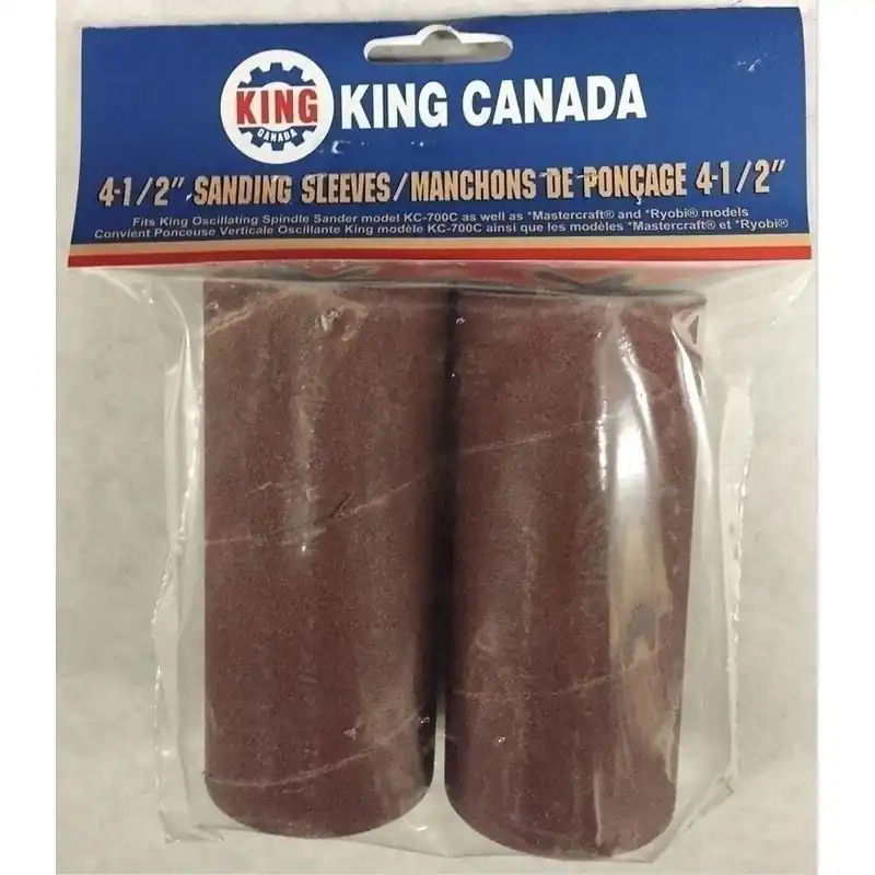 2 pc. 4-1/2" x 1-1/2" 80 Grit Wood Sanding Sleeve Kit No. SL-415-K-80