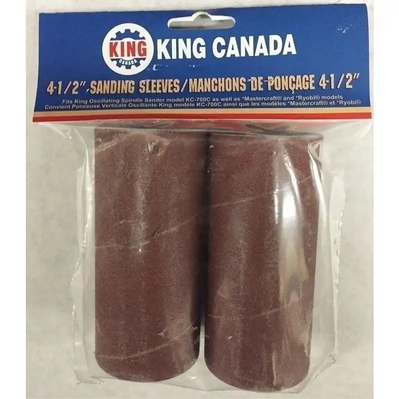 2 pc. 4-1/2" x 2" 80 Grit Wood Sanding Sleeve Kit No. SL-420-K-80