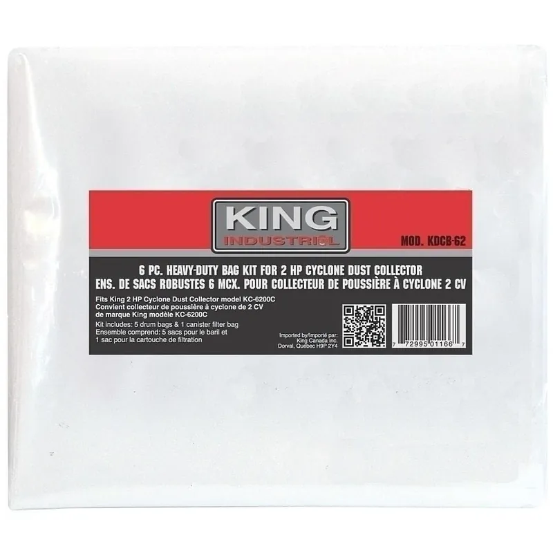 6 Pc. Heavy-Duty Bags Kit No. KDCB-62 For KC-6300C