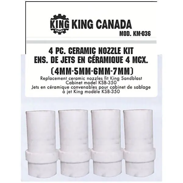 4 pc. Ceramic Nozzle Kit No. KM-036 For KM-035