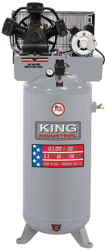 6.5 hp, 18.5 CFM, 150 PSI High Output 60 Gallon Air Compressor No. KC-5160V2