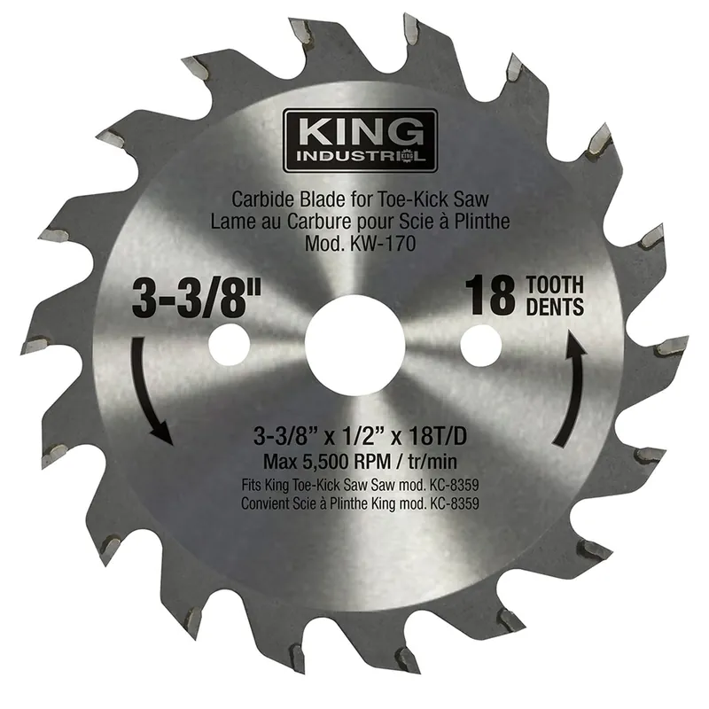 3-3/8" - 18 TPI Carbide Blade for Toe-Kick Saw No. KW-170