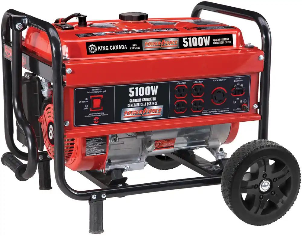 Power-Force 5100W Gasoline Generator w/ Wheel Kit No. KCG-5100G