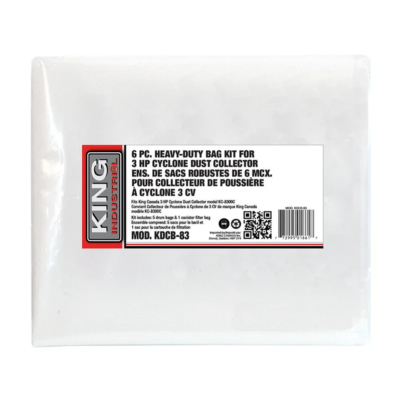 6 Pc. Bag Kit for Cyclone Dust Collectors No. KDCB-83